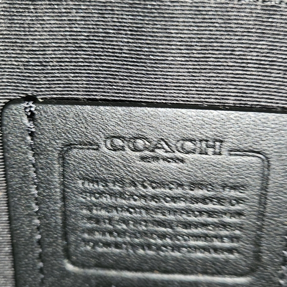 Coach Black Leather Tote Bag - Picture 3 of 11